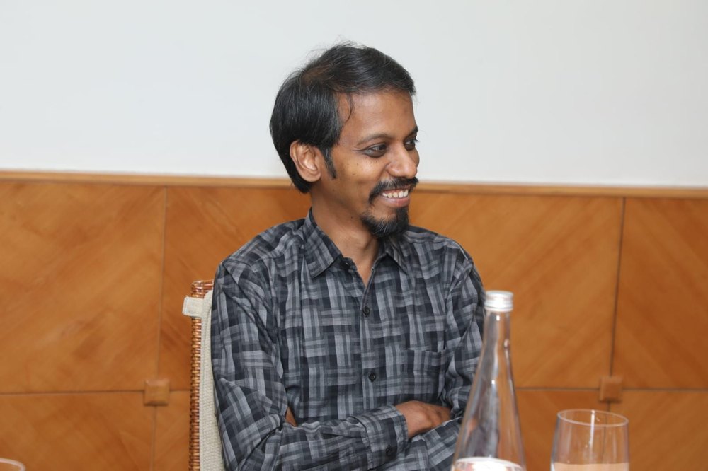 Raja smiling
